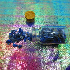 Sodalite Gemstone Chips In A Bottle Embellishments Natural Semi Precious